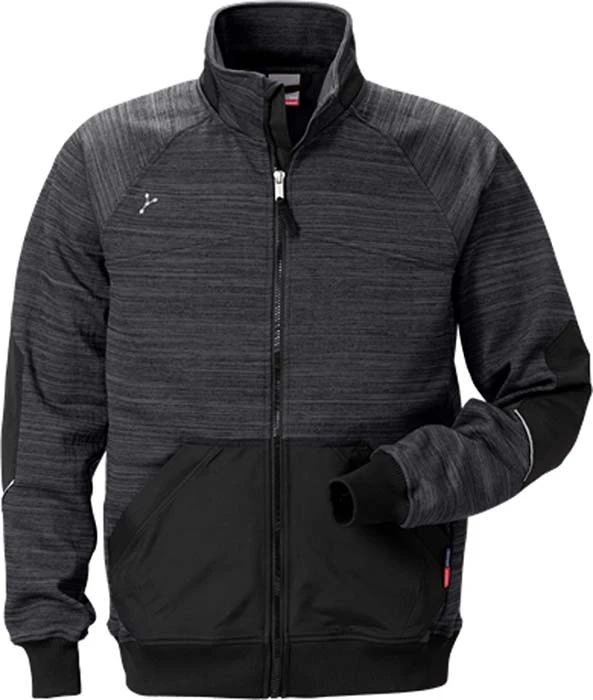 sweatshirtjacka 7052 gråsvart