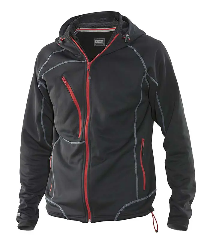 hoodtröja 5152 svartröd