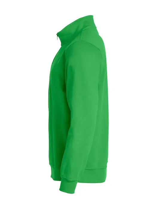 Sweatshirt Halv Zip äpplegrön