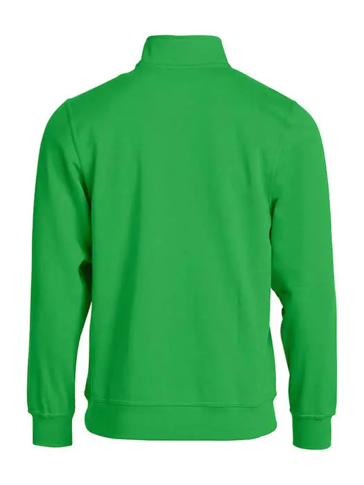 Sweatshirt Halv Zip äpplegrön