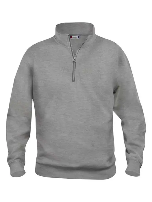 Sweatshirt Halv Zip gråmelerad