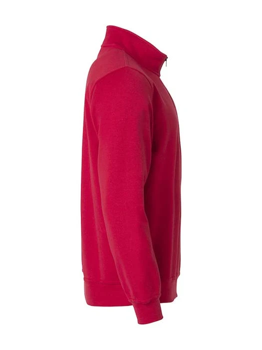 Sweatshirt Halv Zip röd