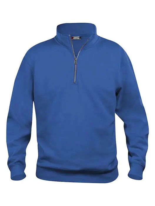 Sweatshirt Halv Zip royalblå