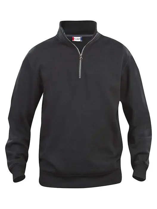 Sweatshirt Halv Zip svart