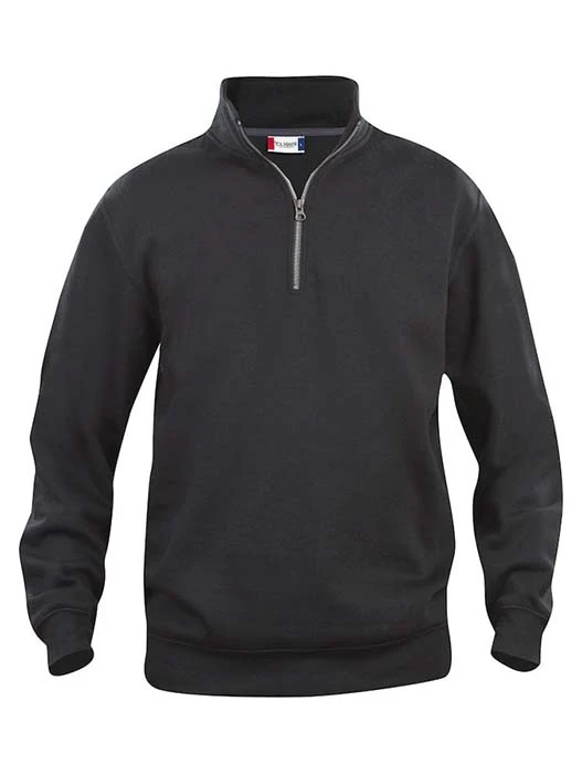Sweatshirt Halv Zip svart