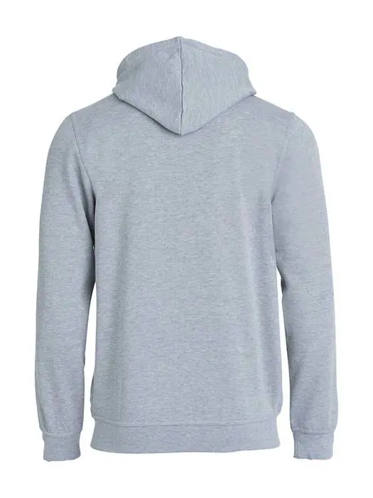 Hoodtröja Hel Zip gråmelerad