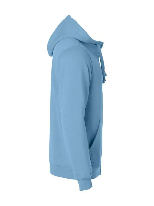 Hoodtröja Hel Zip ljusblå