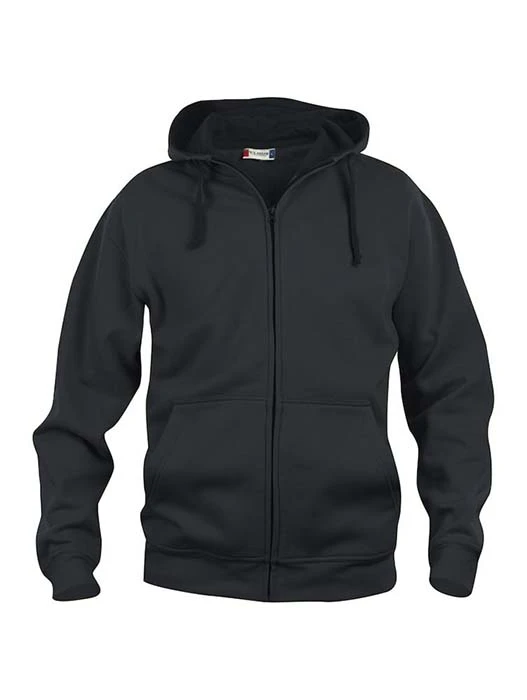 Hoodtröja Hel Zip svart