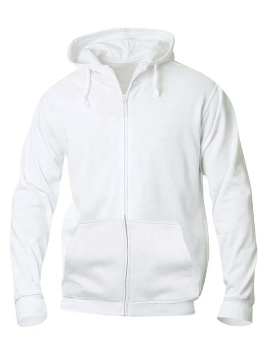 Hoodtröja Hel Zip vit