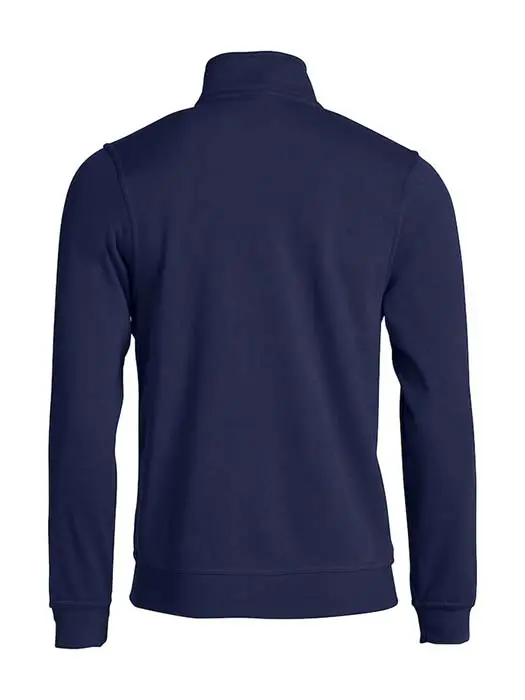 Sweatshirt Hel Zip mörk marin