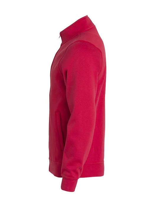 Sweatshirt Hel Zip röd