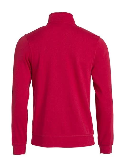 Sweatshirt Hel Zip röd
