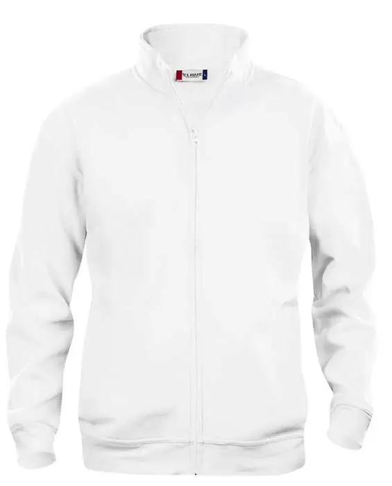 Sweatshirt Hel Zip vit
