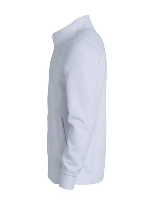 Sweatshirt Hel Zip vit