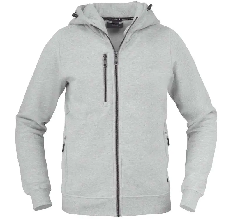 Hoodtröja Hel Zip HC09 ljusgrå