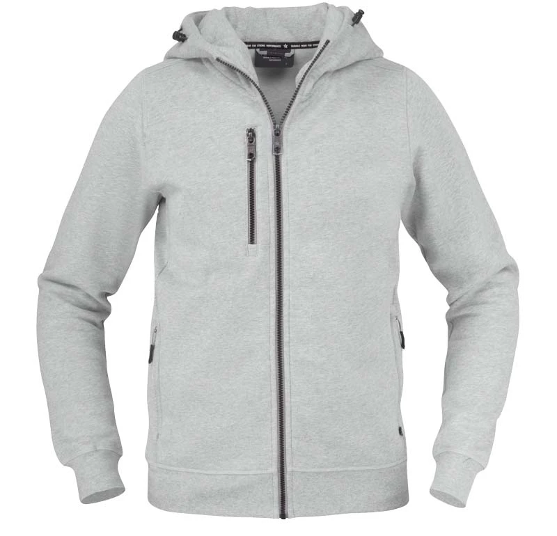 Hoodtröja Hel Zip HC09 ljusgrå